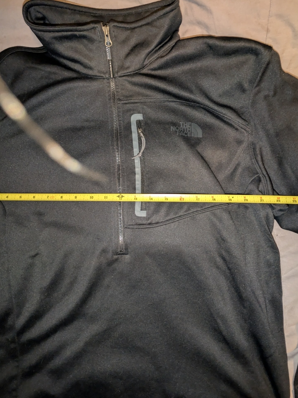 The North Face Black Half-Zip Fleece Pullover with Chest Pocket